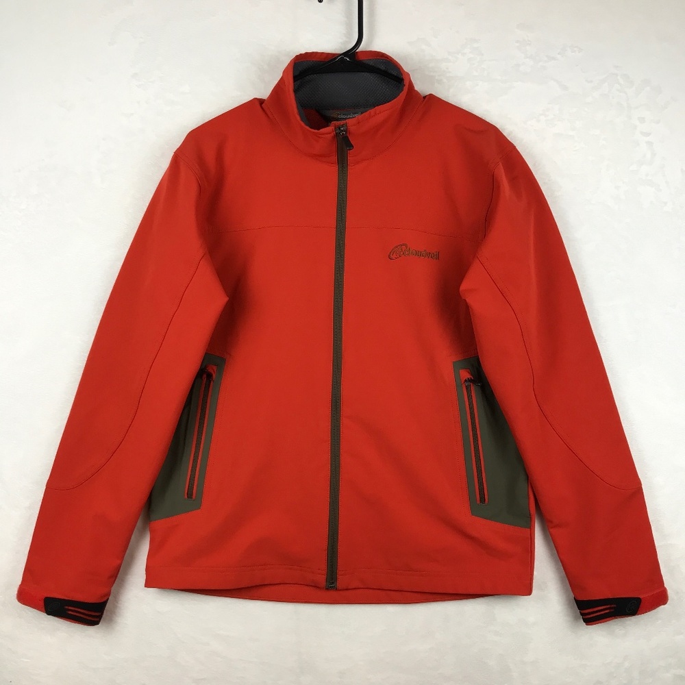 Cloudveil Jacket Mens Size Small Orange Full Zip Jacket Lightweight Pockets
